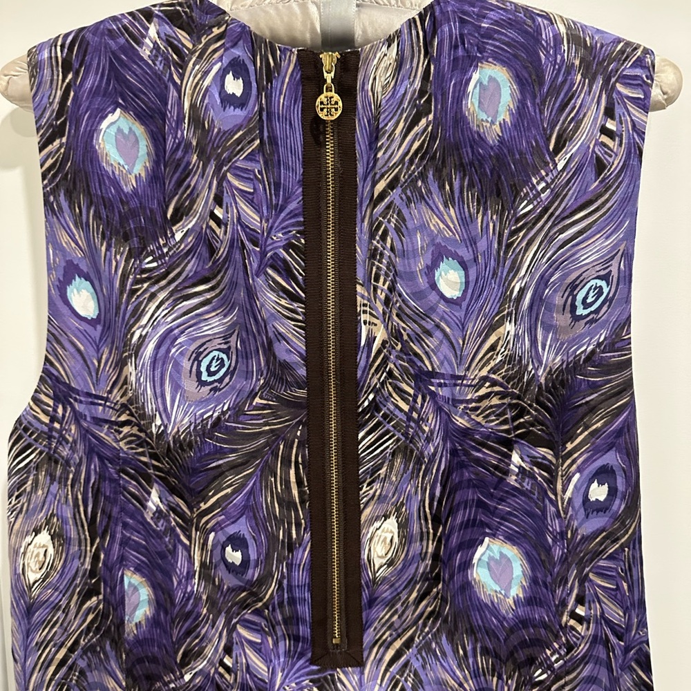 Tory Burch Silk Peacock Dress Perfect for Cocktail Events - Picture 6 of 7